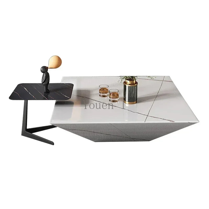 Corner Marble Elegant Coffee Tables Nordic Dining Luxury Coffee Tables Hotel Floor Stolik Kawowy Living Room Furniture YQ50CT