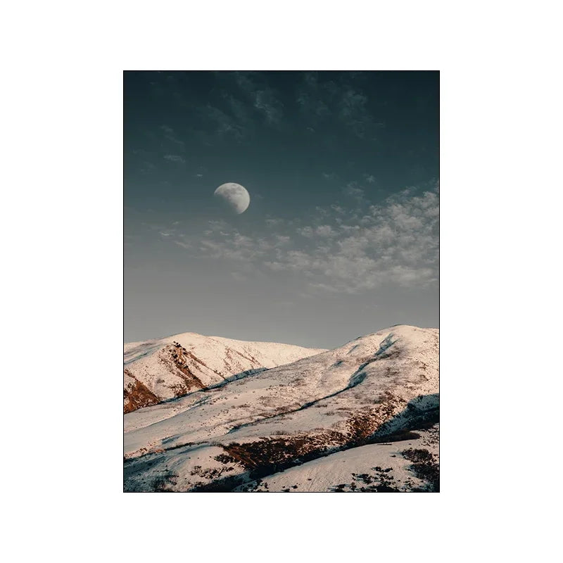Nature Landscape Picture Wall Art Silk Painting Nordic Modern Scenery Art Home Decor Poster and Print for Living Room Design