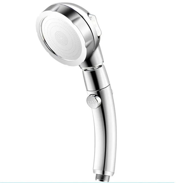 High Pressure Bathroom Shower Head 3 Modes Adjustable Water Saving Rain Luxury Home Hotel Silver Sprayer Bathroom Accessories