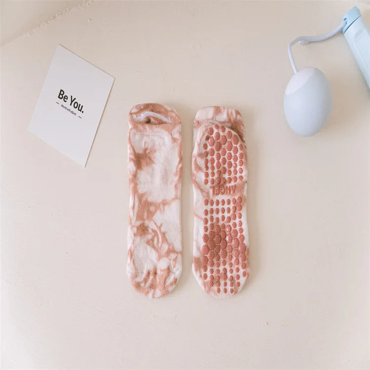 Women Yoga Socks Cotton Dot Silicone Non-slip Grip Pilates No-Show Socks Ankle Ladies Ballet Dance
