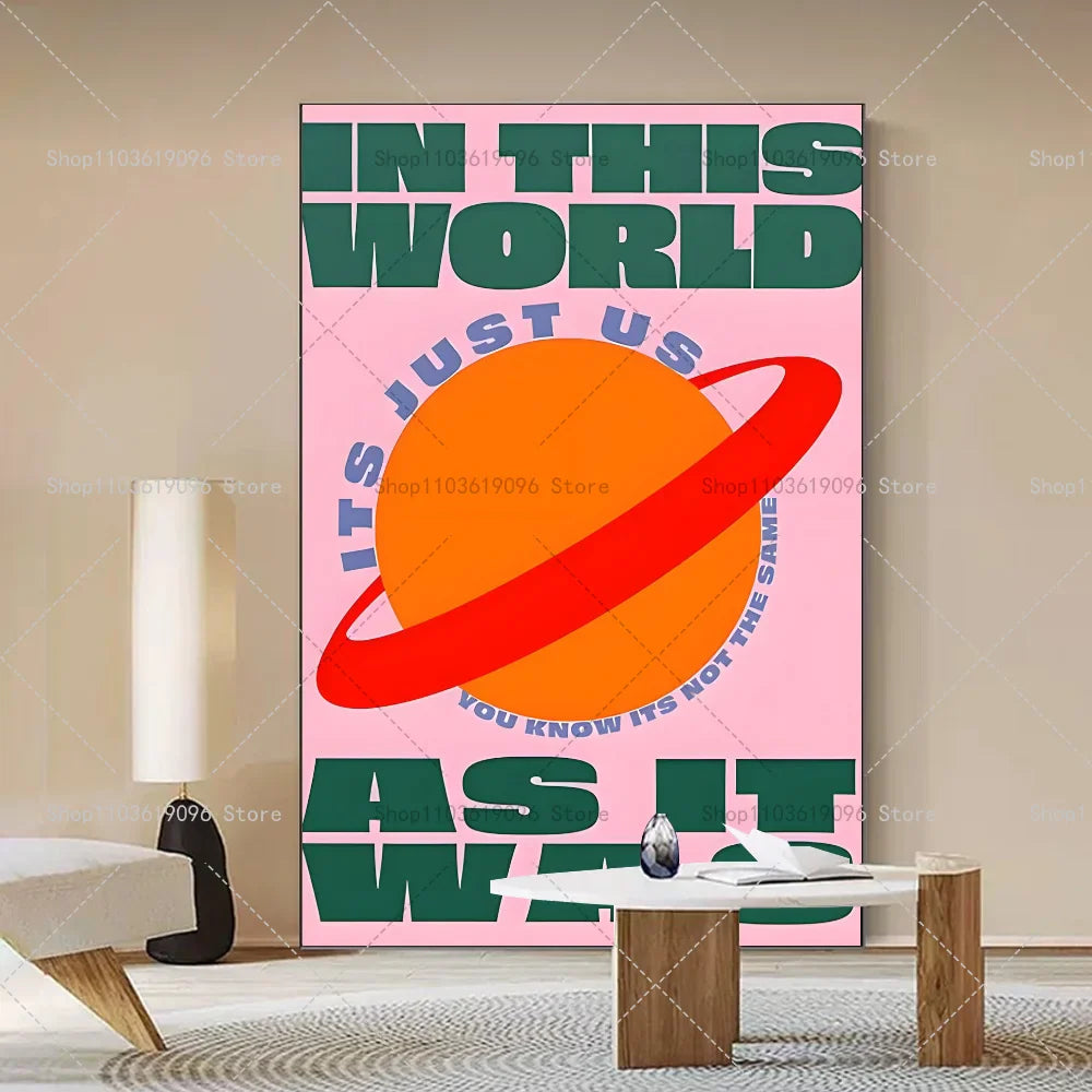 Harris Styles Lyrics Daylight Fine Line Album Poster Self-adhesive Art Waterproof Paper Sticker Coffee House Bar Room Wall Decor