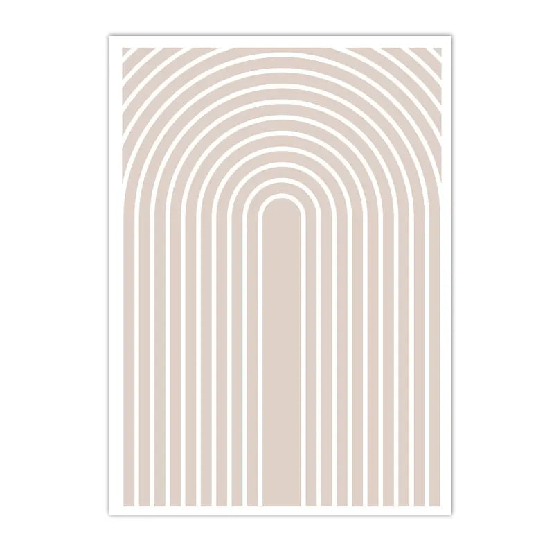 Pink Rainbow Geometric Line Abstract Boho Room Decor Modern Wall Art Canvas Painting Nordic Posters And Prints Living Room Decor