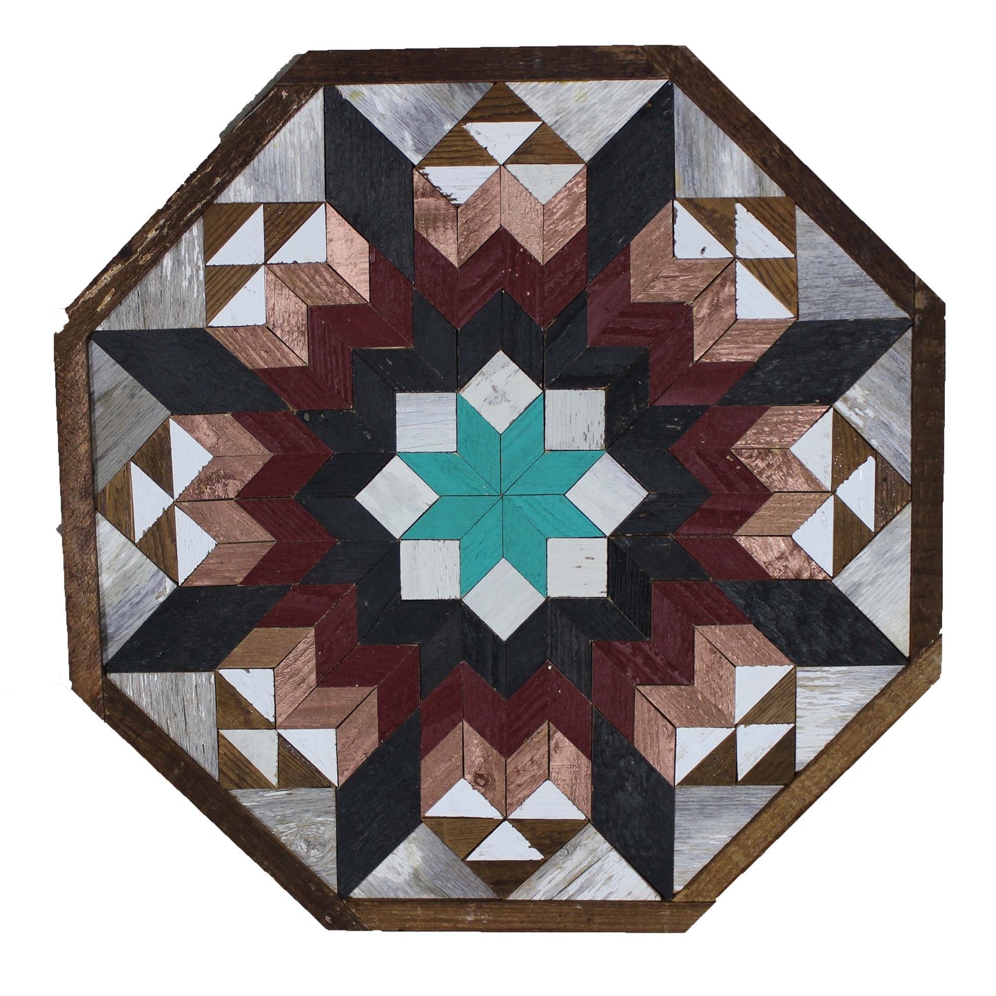 Amish Handmade Barn Quilt - Octagon (20.75 in x 20.75 in x 1 in)