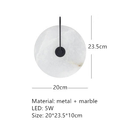Natural Marble LED Wall Sconce