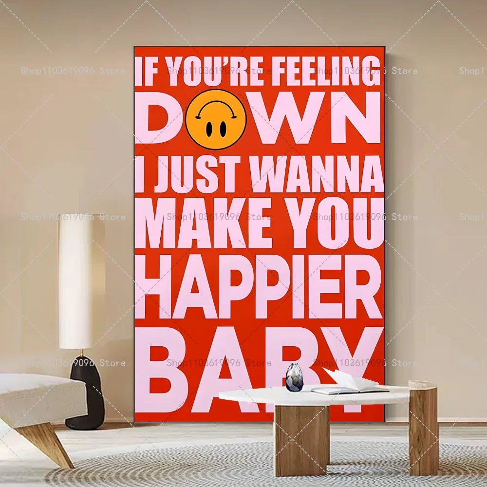 Harris Styles Lyrics Daylight Fine Line Album Poster Self-adhesive Art Waterproof Paper Sticker Coffee House Bar Room Wall Decor