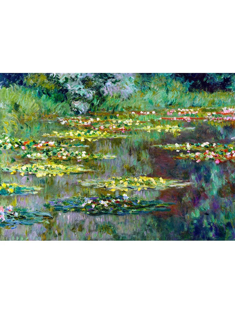 Abstract Claude Monet Garden Nature Landscape Wall Art Canvas Painting Famous Waterlily Poster For Modern Living Room Home Decor