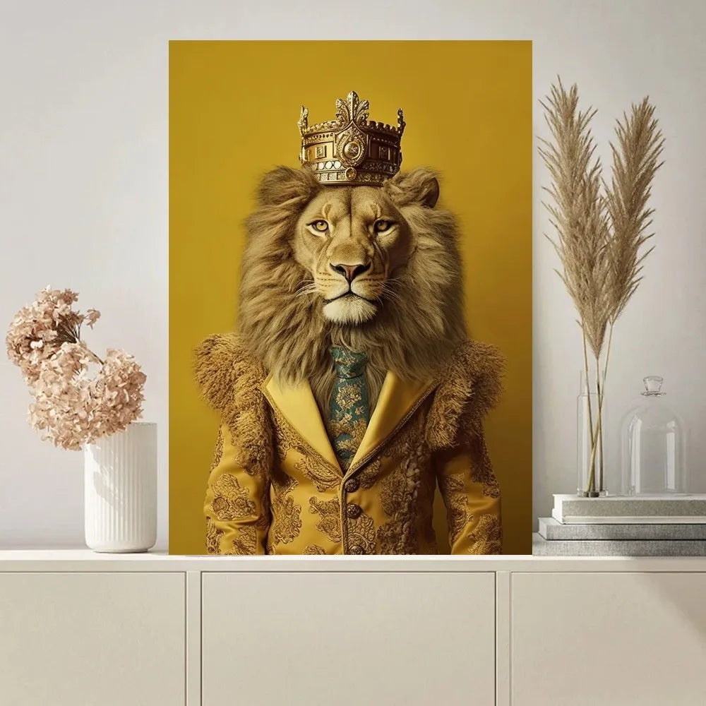 Fashion Animal Fashion Funny Poster Paintings on The Wall Picture for Living Room Interior Painting Room Decoration