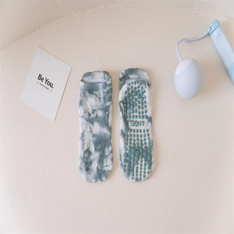 Women Yoga Socks Cotton Dot Silicone Non-slip Grip Pilates No-Show Socks Ankle Ladies Ballet Dance