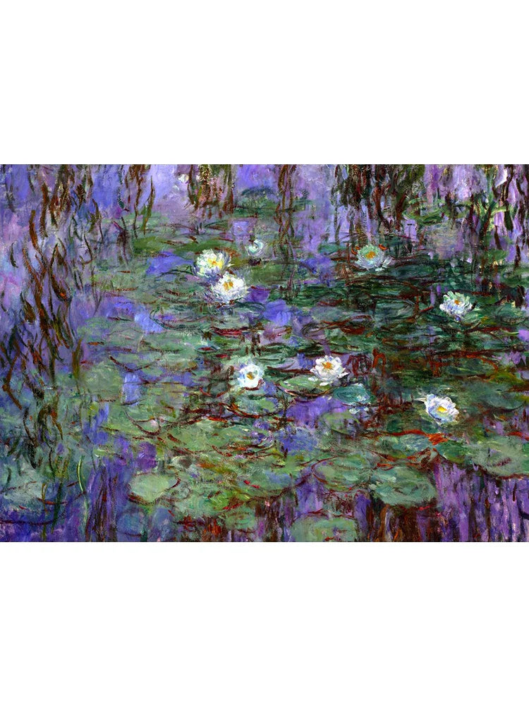 Abstract Claude Monet Garden Nature Landscape Wall Art Canvas Painting Famous Waterlily Poster For Modern Living Room Home Decor