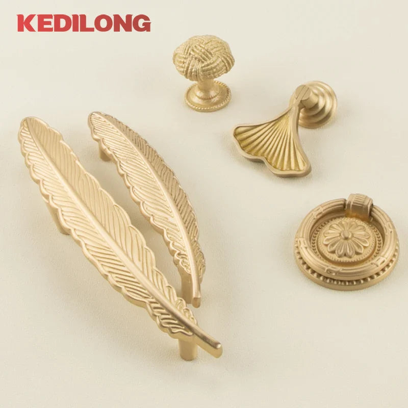 Minimalist solid brass cabinet pulls & handles