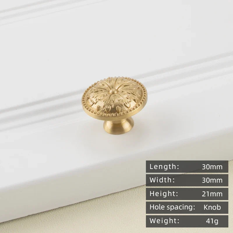 Minimalist solid brass cabinet pulls & handles
