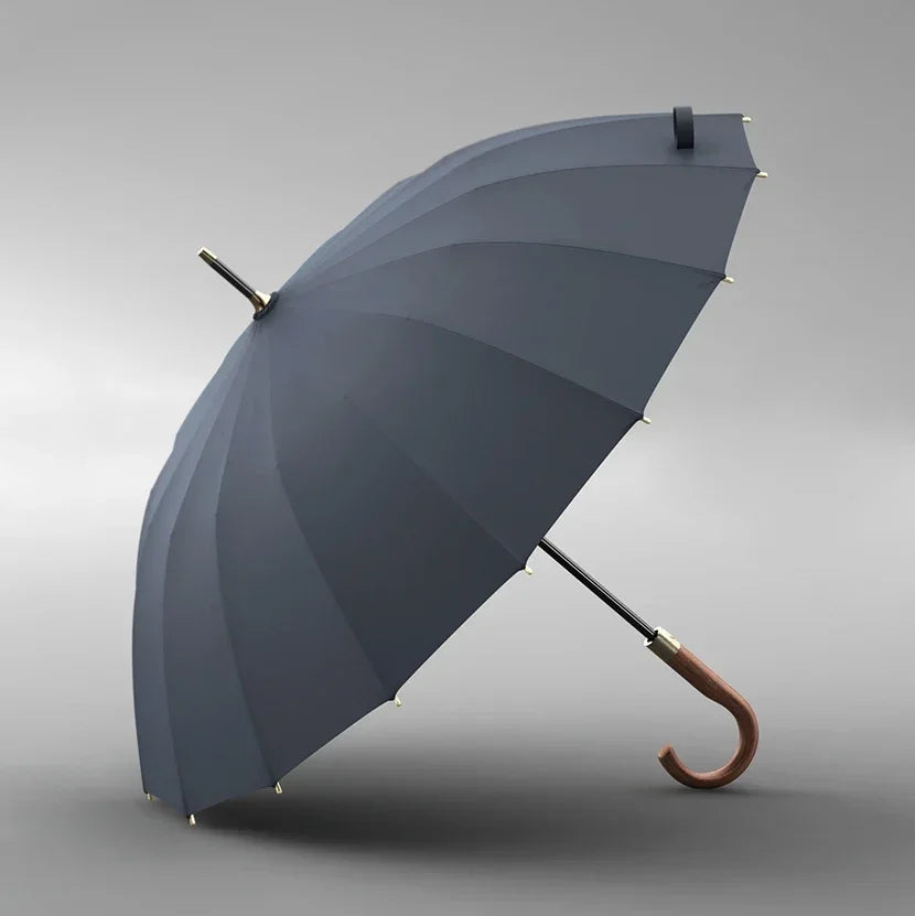 Luxury 16K Long Umbrella Men Windproof Wooden Automatic Umbrella Rain Women Strong Big Olycat Umbrella Sun Golf Parasol Outdoor