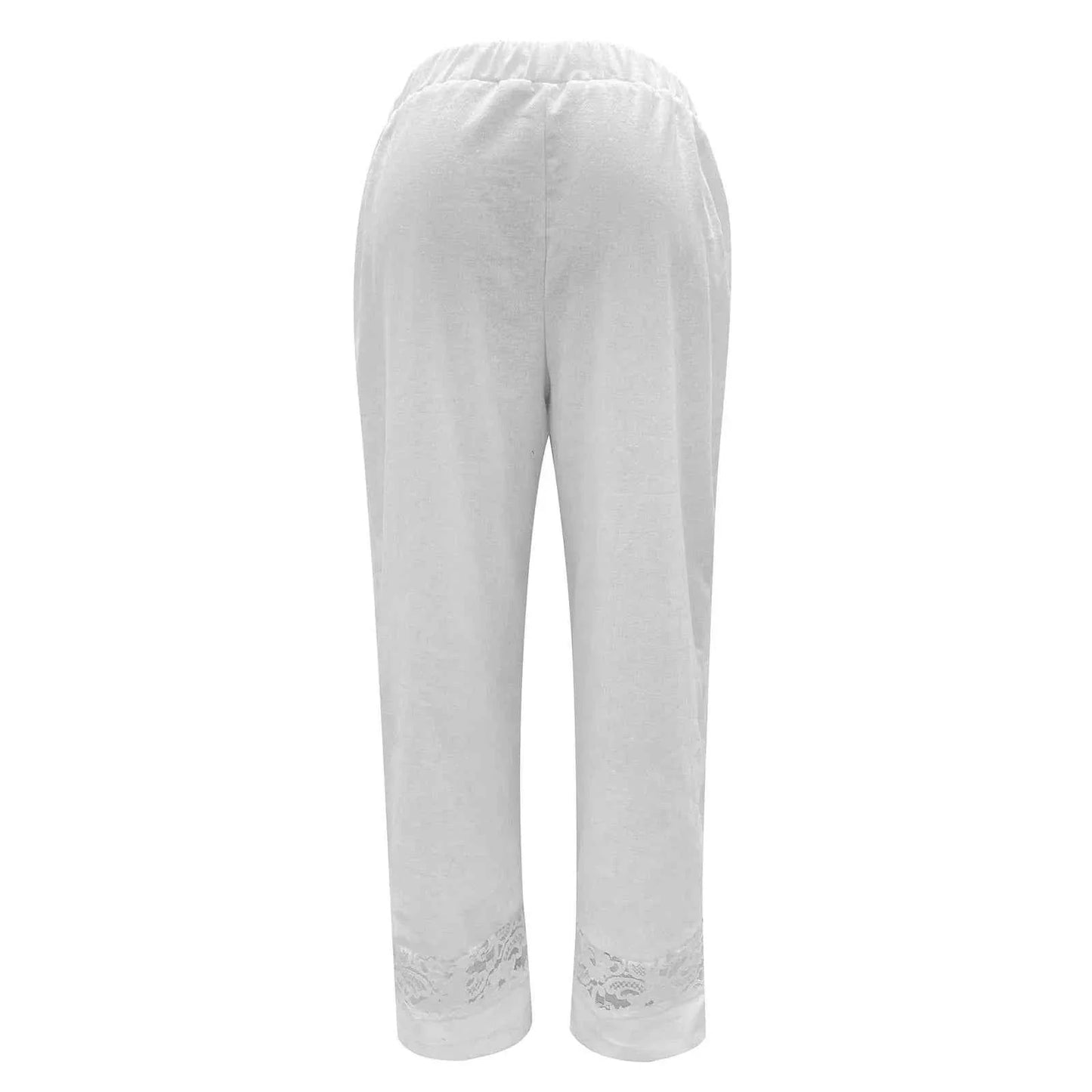 Cotton Lace Cropped Pants - Streetwear