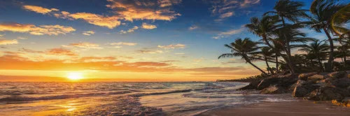 Nature Seascape Posters and Prints Modern Sea Wave Beach Sunset Canvas Painting Wall Art Pictures for Room Decoration