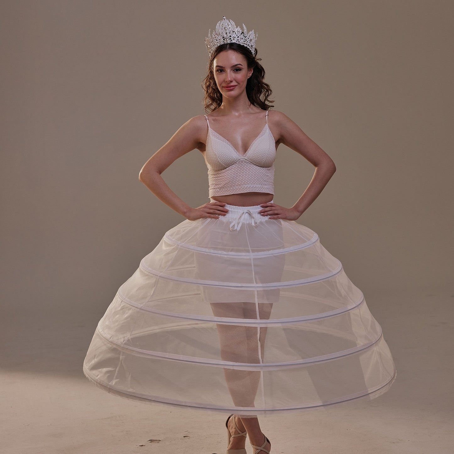 Short Crinoline Petticoat Skirt , Hoop Skirt for Wedding Dress & Quinceañera