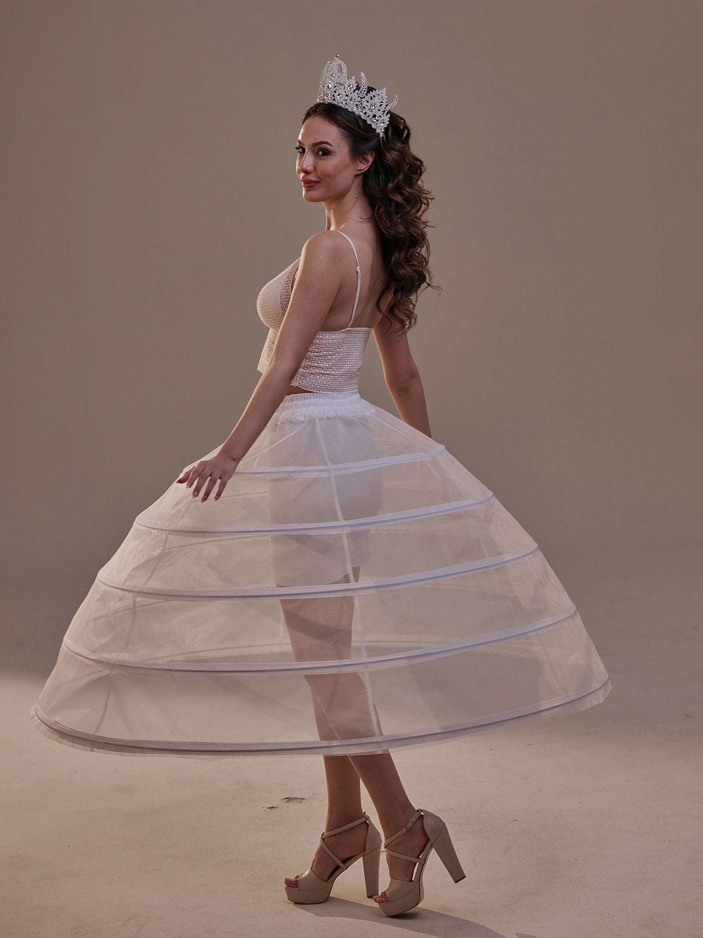 Short Crinoline Petticoat Skirt , Hoop Skirt for Wedding Dress & Quinceañera