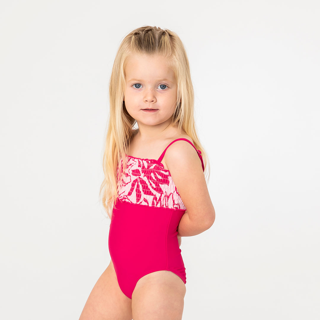Smocked One Piece Swimsuit (Girls)