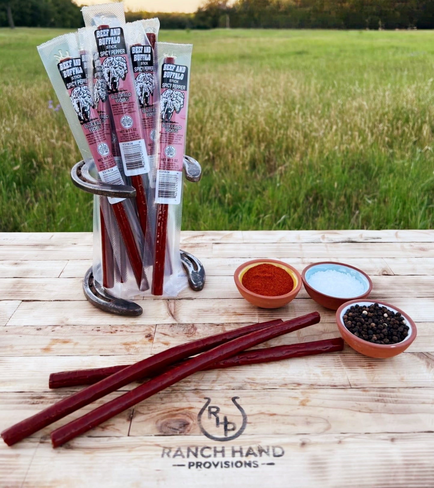Buffalo and Beef Jerky Stick — Spicy | Buffalo Bob's
