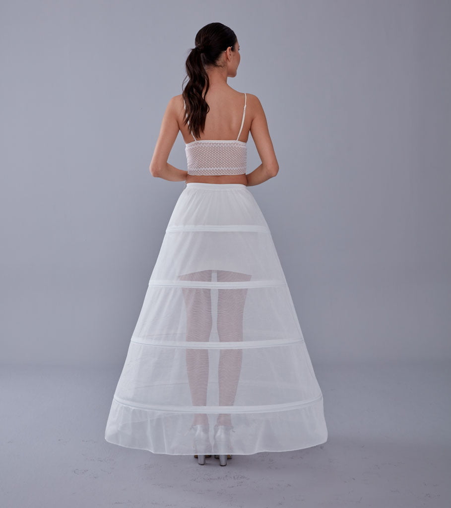 White Petticoat Skirt for Wedding Gown - Tulle Underskirt - Enhance Your Dress Silhouette