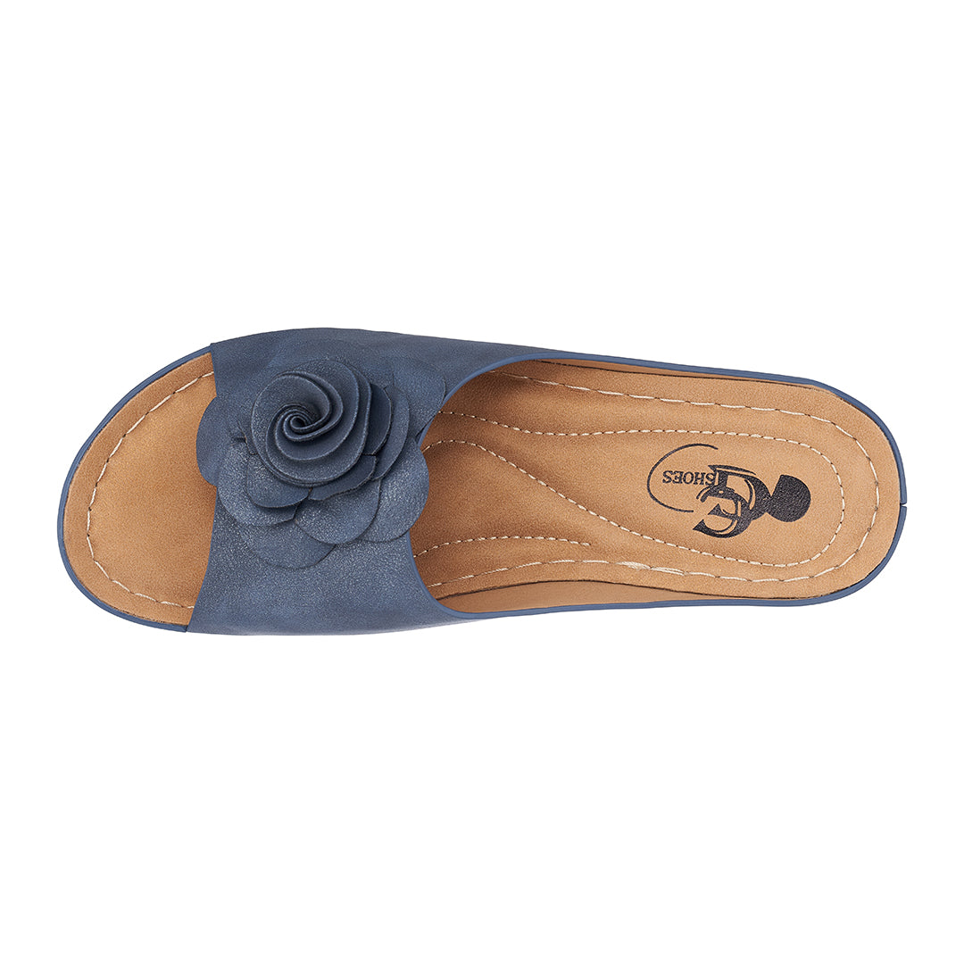 Women's Tokyo Navy Wedge Sandals