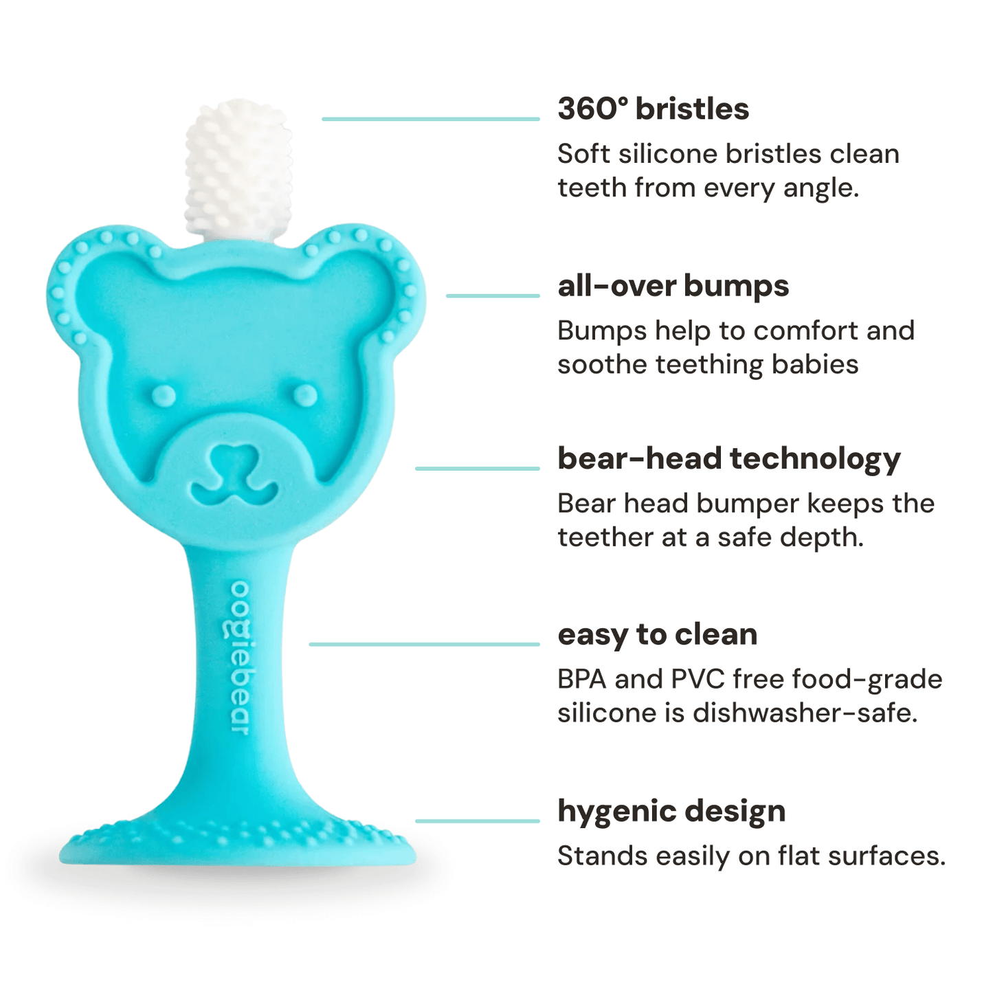 oogiebear 360° training toothbrush & teether