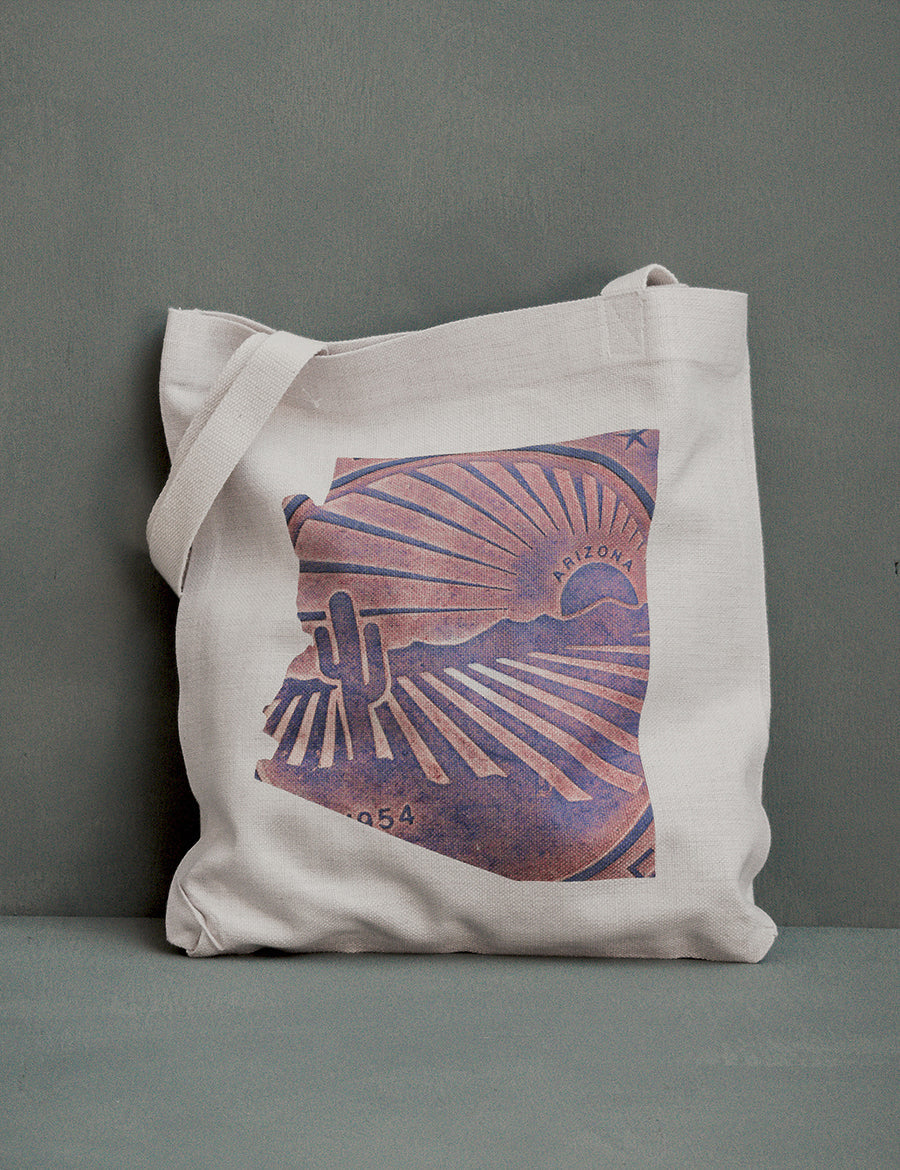 Arizona Canvas Tote Bag, College Student Gift, Christmas Gift, Mother's Day Gift