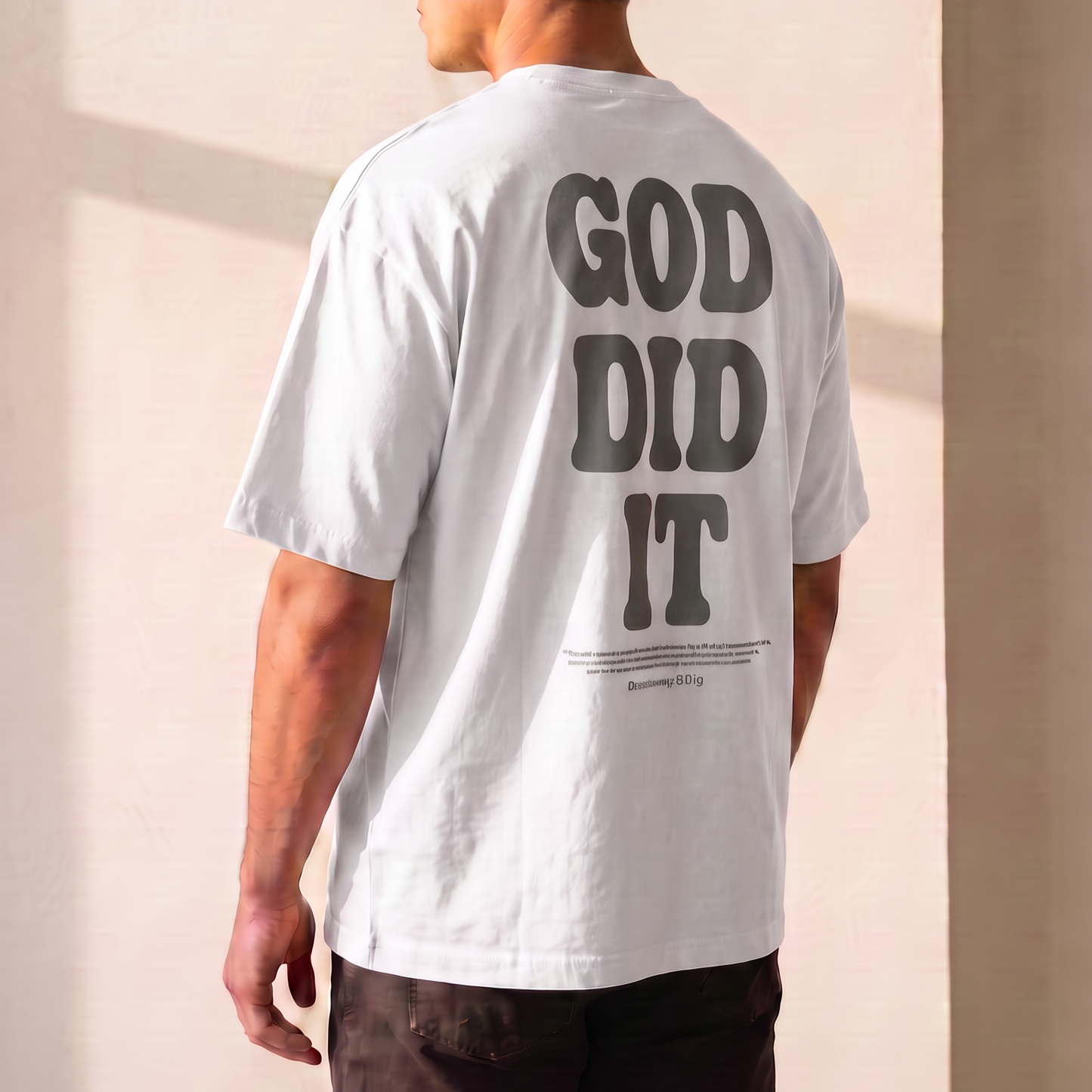 God Did It - Oversized Tee: 100% ring-spun cotton