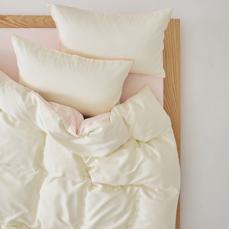 Adeline Pastel Silky Cooling TENCEL™ Bedding Set / White