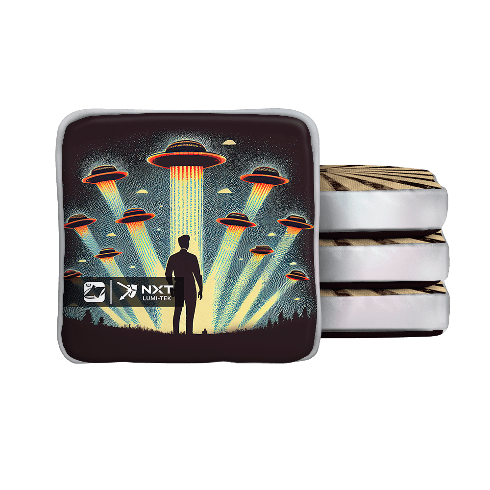 Alien Ambush Blue NXT Lumi-Tek Cornhole Bags