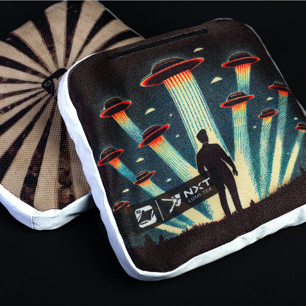 Alien Ambush Blue NXT Lumi-Tek Cornhole Bags