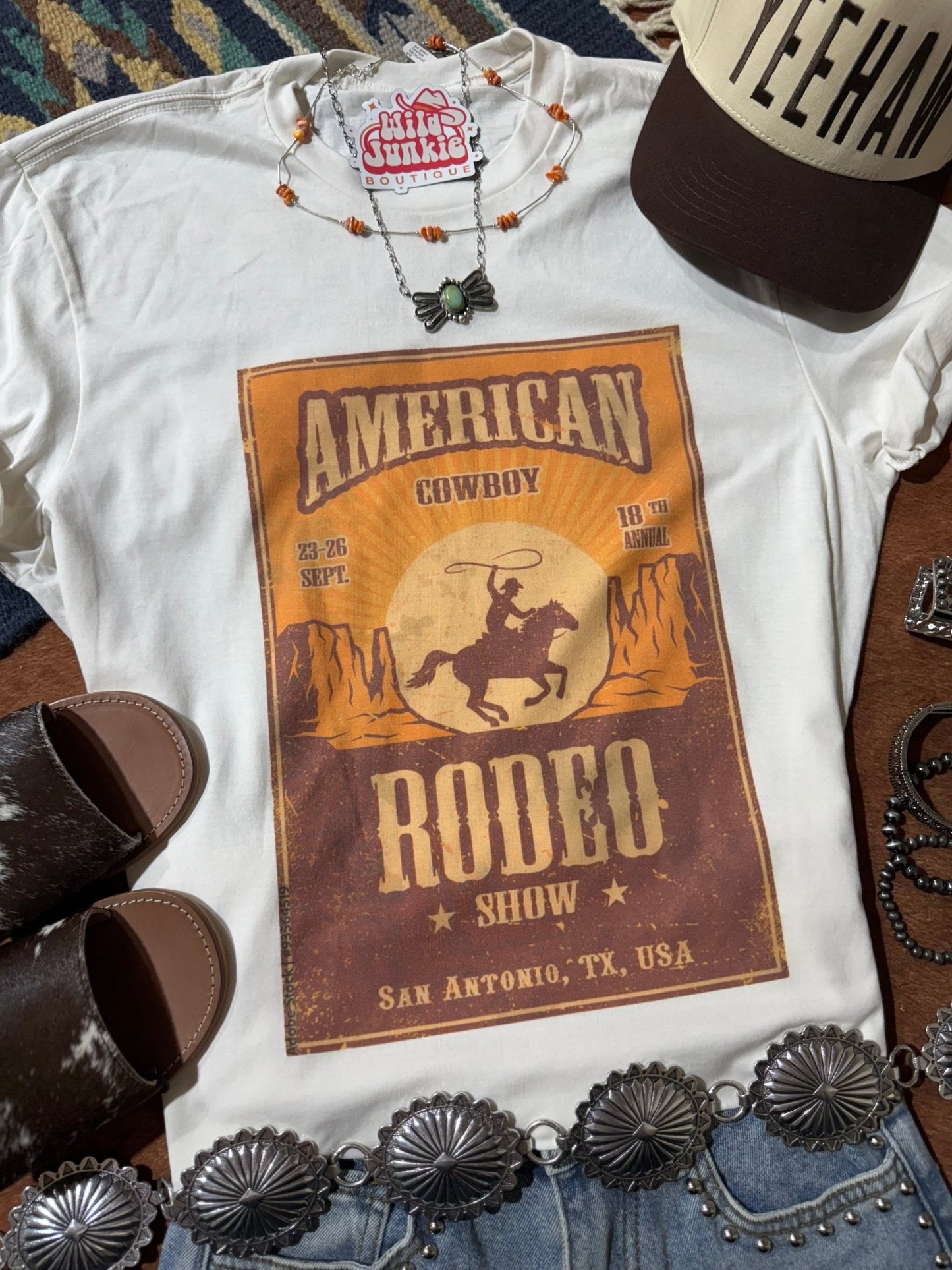 American Cowboy Rodeo Show Graphic Tee