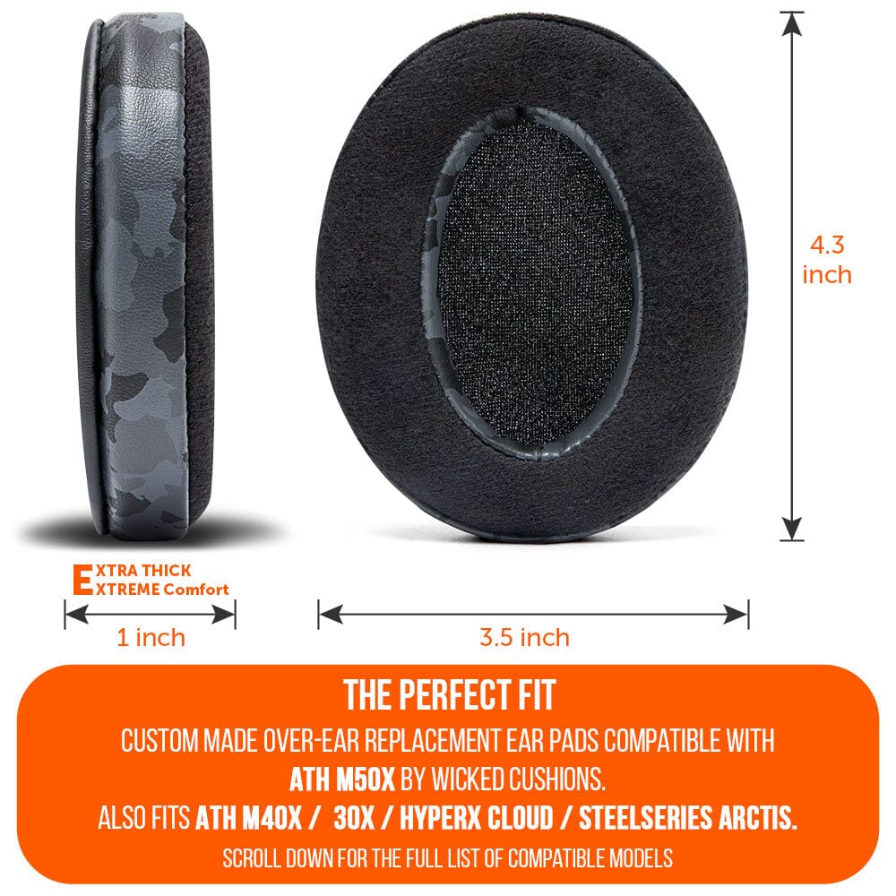 ATH M50X Earpads - Velour Hybrid