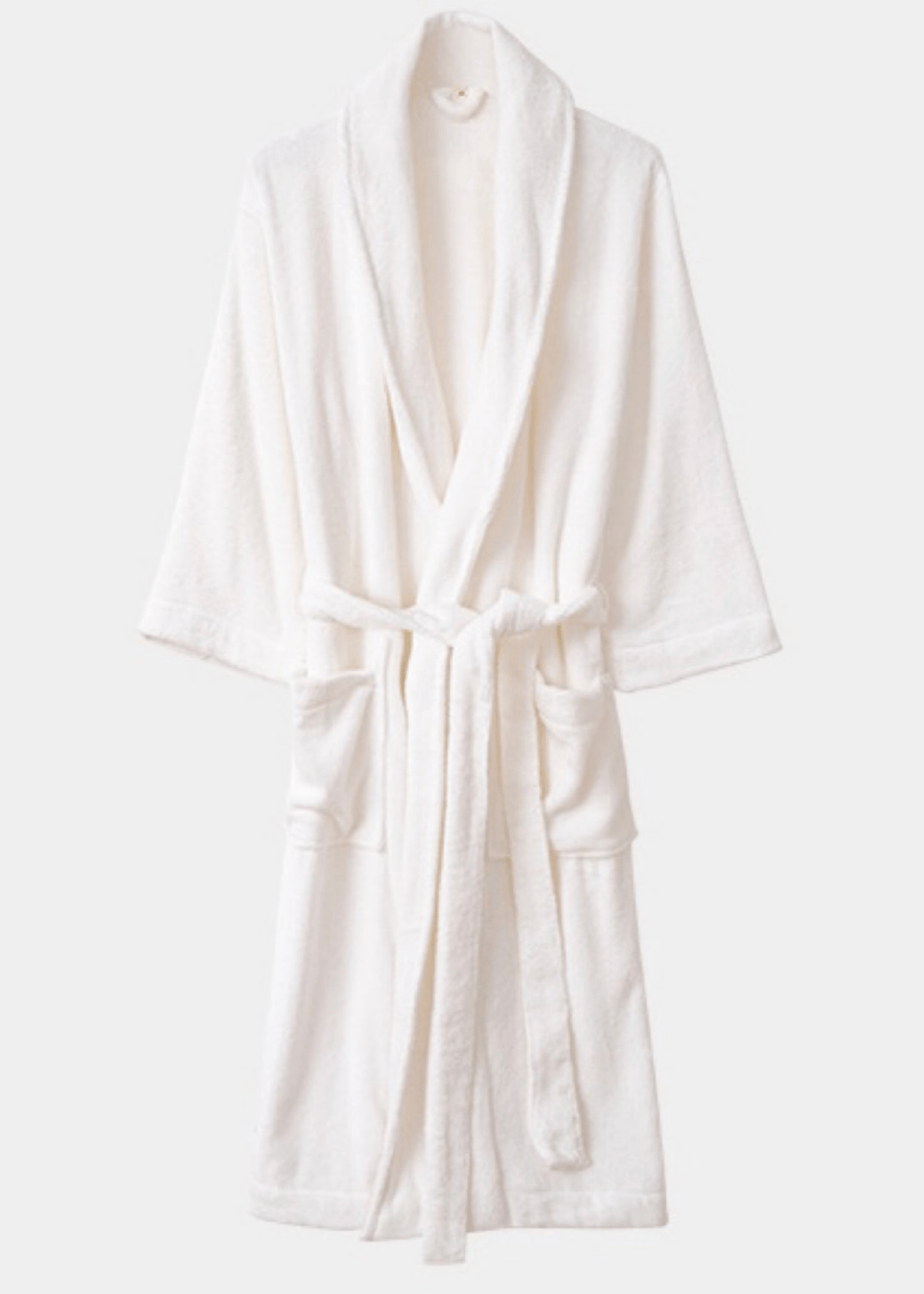 Classic Ultra-Soft Absorbent Cotton Bathrobe / White