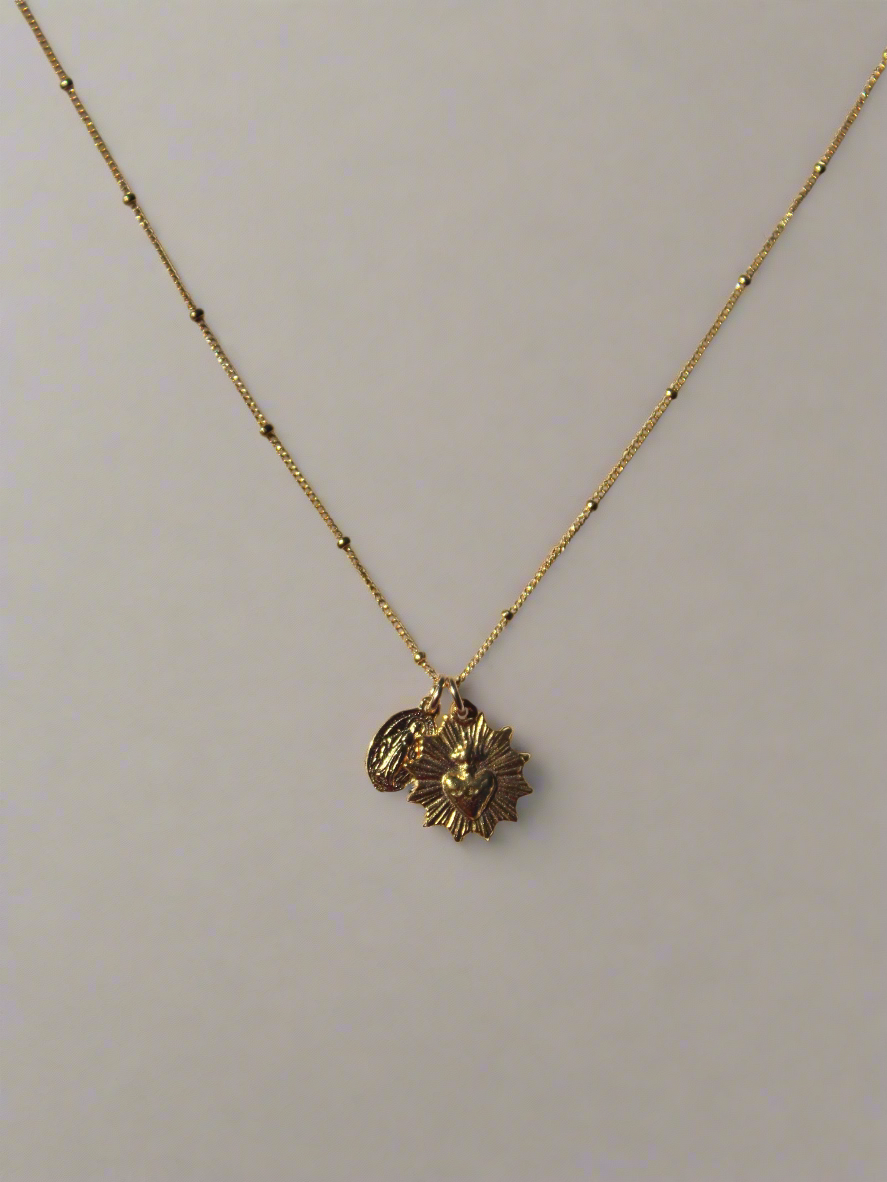 Most Sacred Heart and Miraculous Medal Necklace