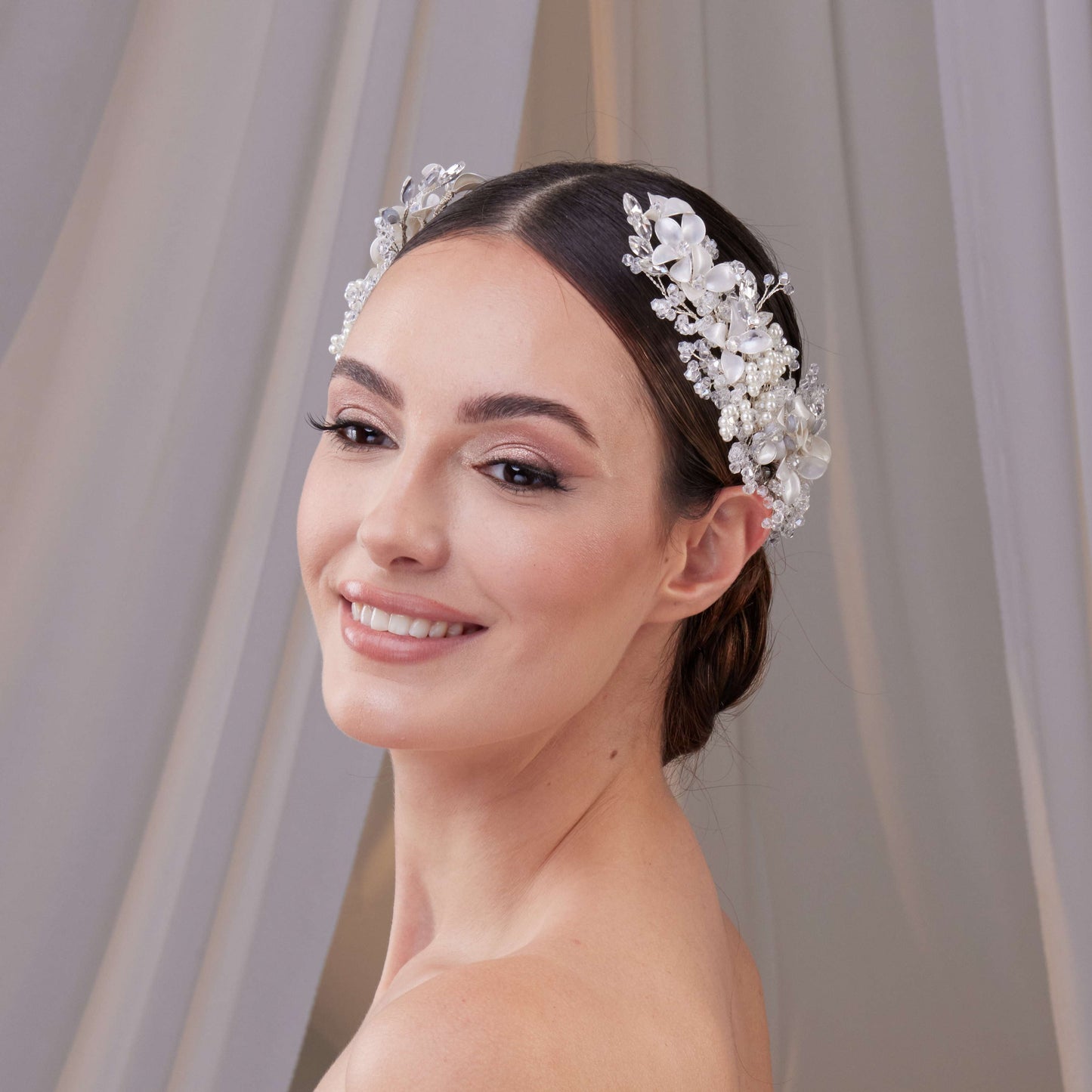 Two-Piece Flower Wedding Hair Vine Set