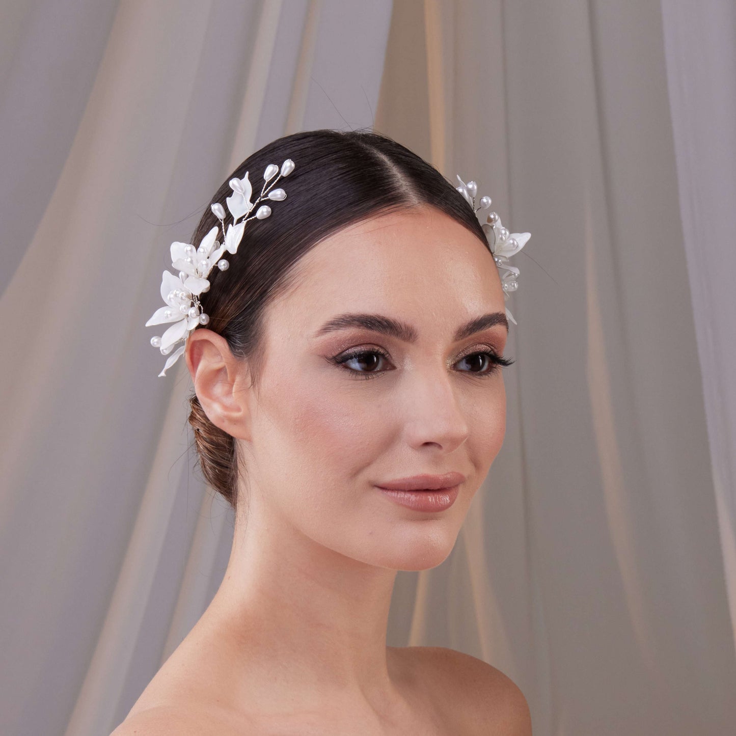 Two-Piece Resin Flower Hair Vine Set