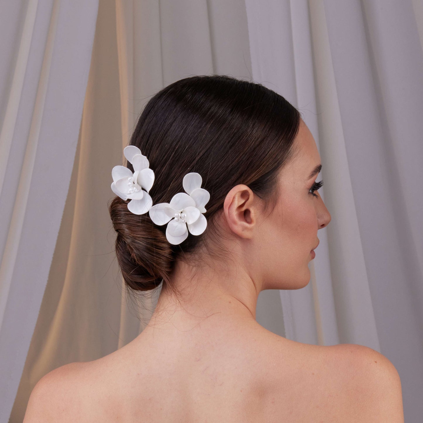 Two-Piece Resin Flower Hair Pin Set