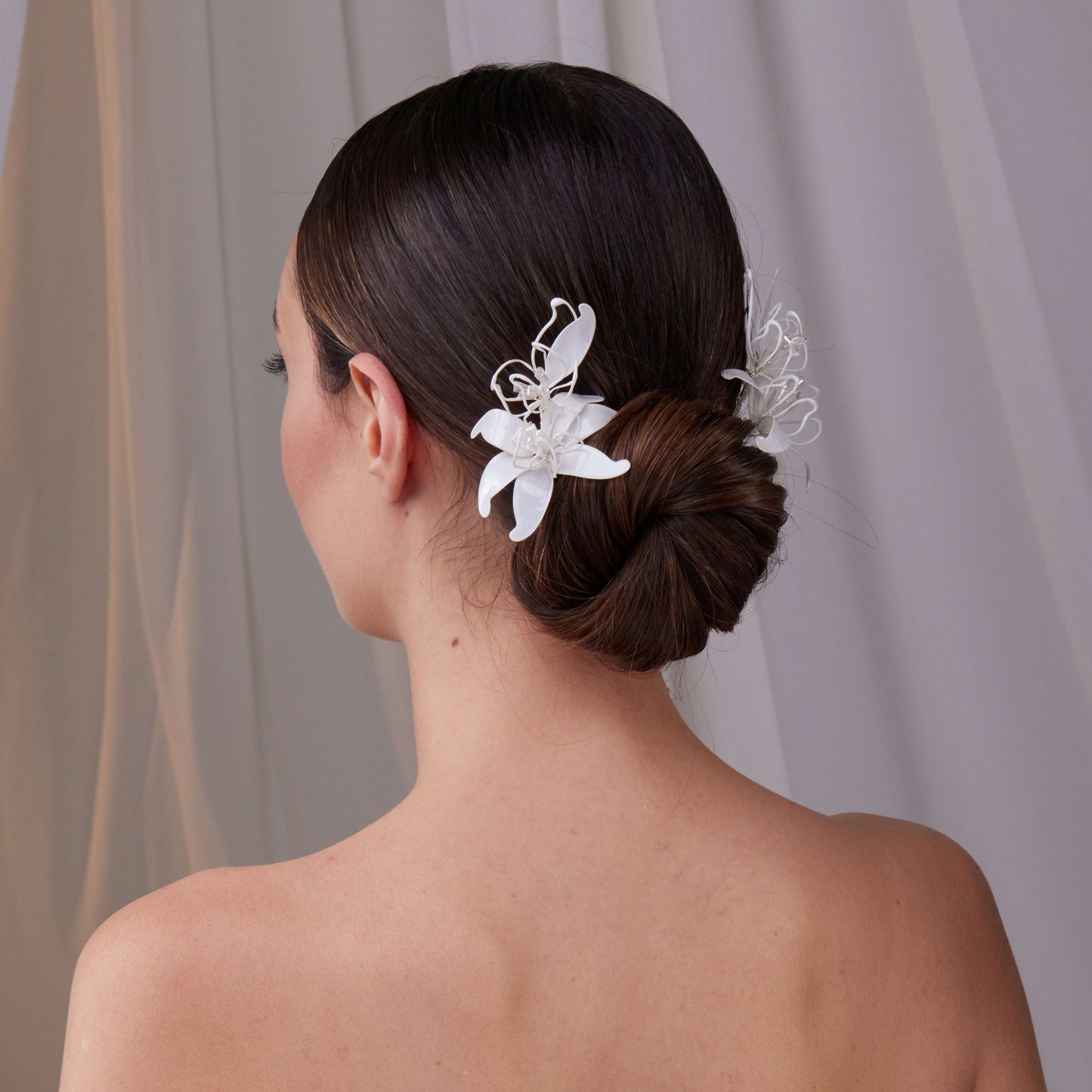 Two-Piece Resin Flower Hair Pin Set