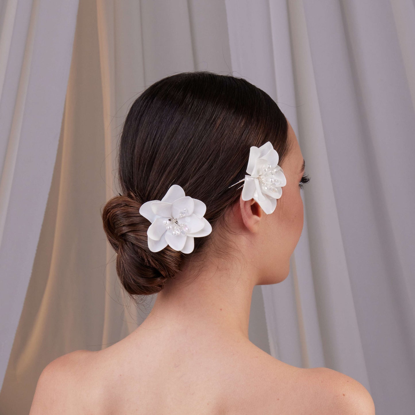 Two-Piece Resin Flower Hair Pin Set