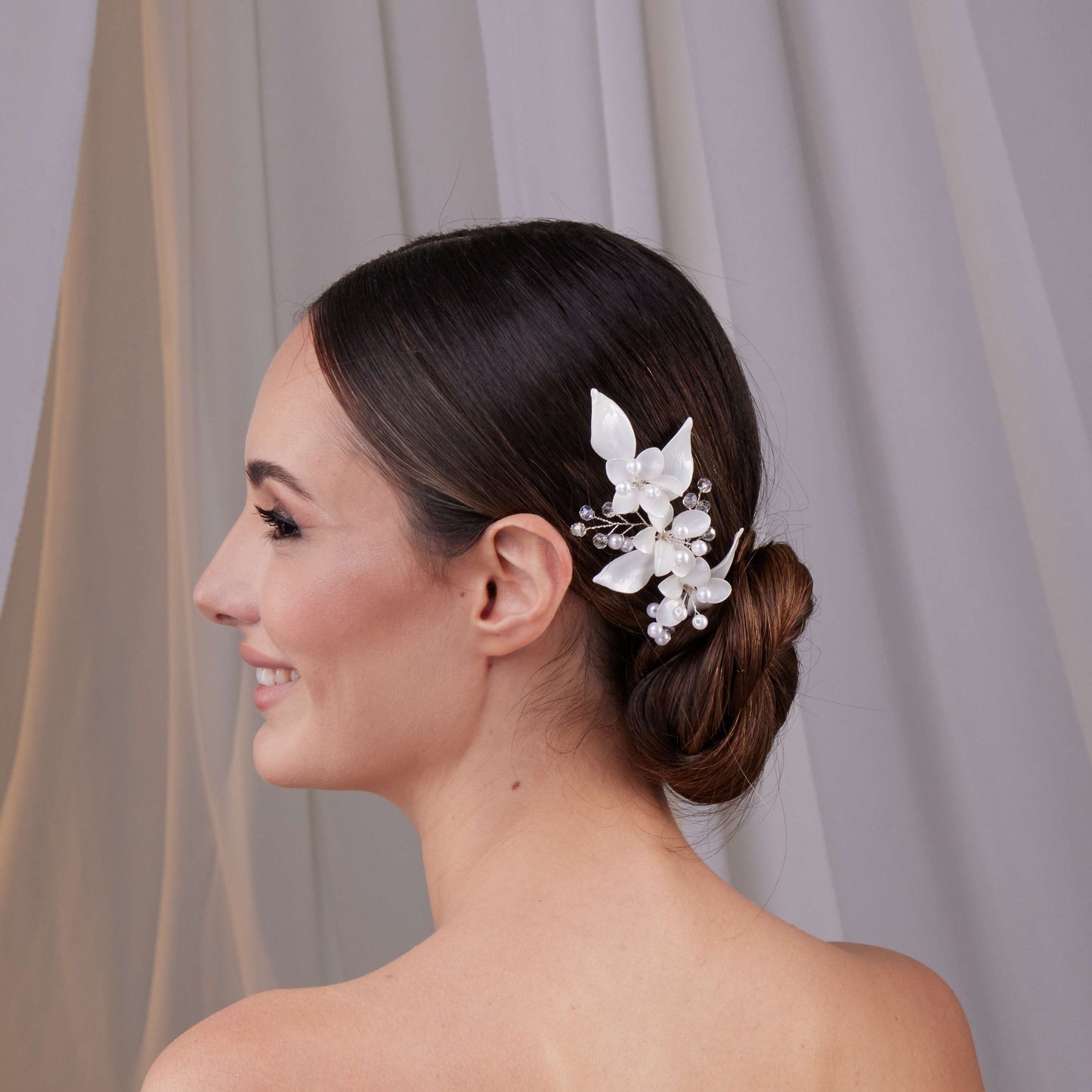 Two-Piece Resin Flower Hair Vine Set