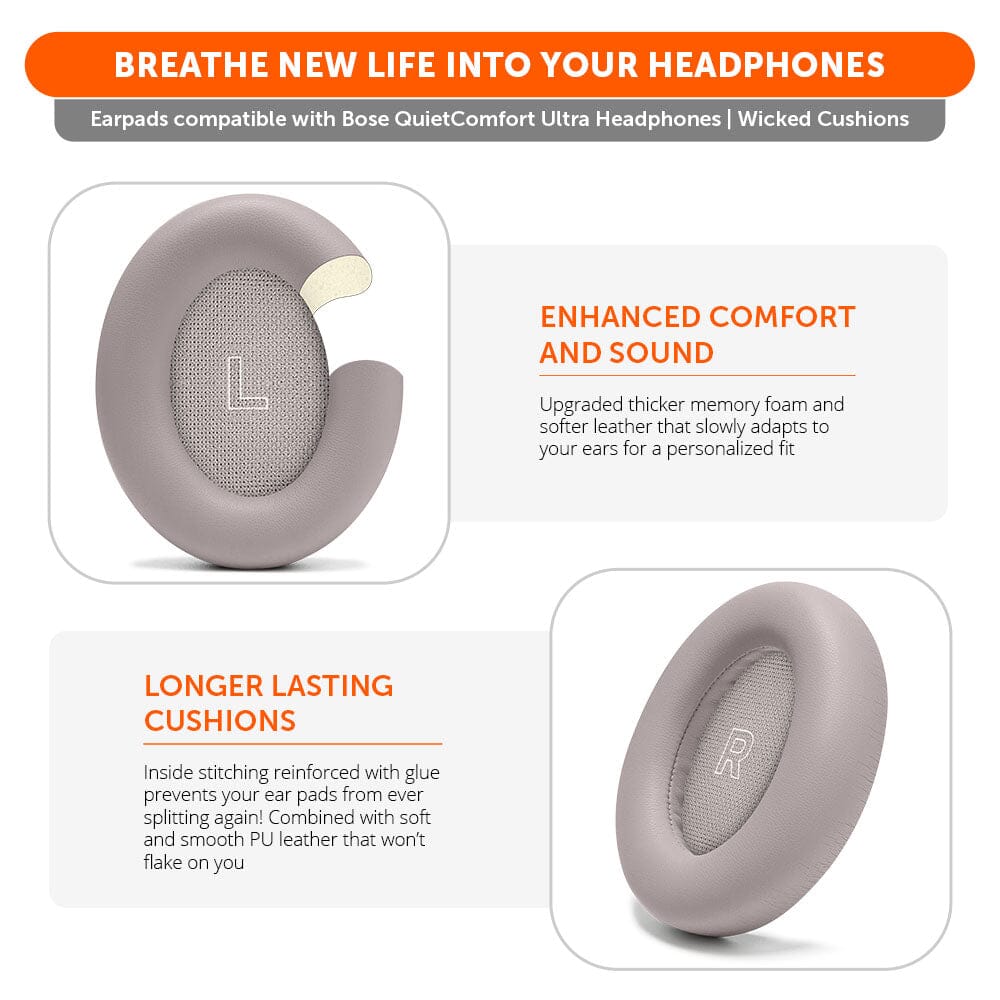 Bose QuietComfort Ultra Gen 1 & Gen 2 Earpads - WC PadZ QC Ultra