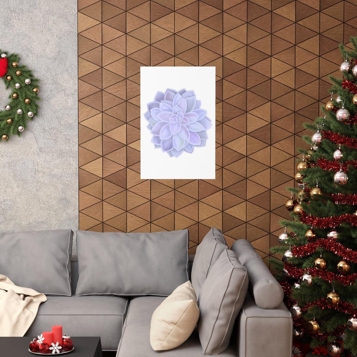 Graptopetalum Murasaki Succulent Botanical Print – Unframed Wall Art