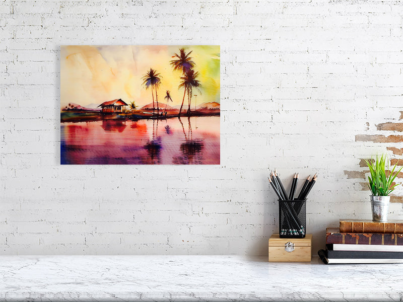 Vibrant Fine Art Print, Tropical Landscape Print, Home Decor, Gift for Nature Lovers, Relaxing Art Piece, Beach House Decor