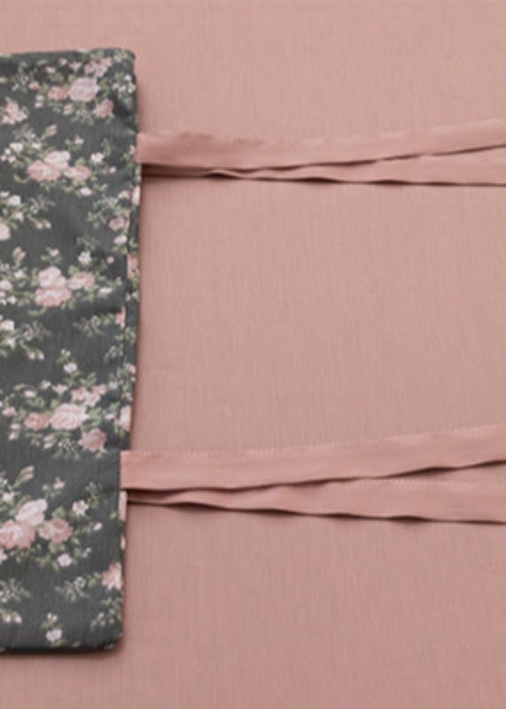 Celia Cottage Ribbon Bow Tie Floral Bedding Set / Rust Pink
