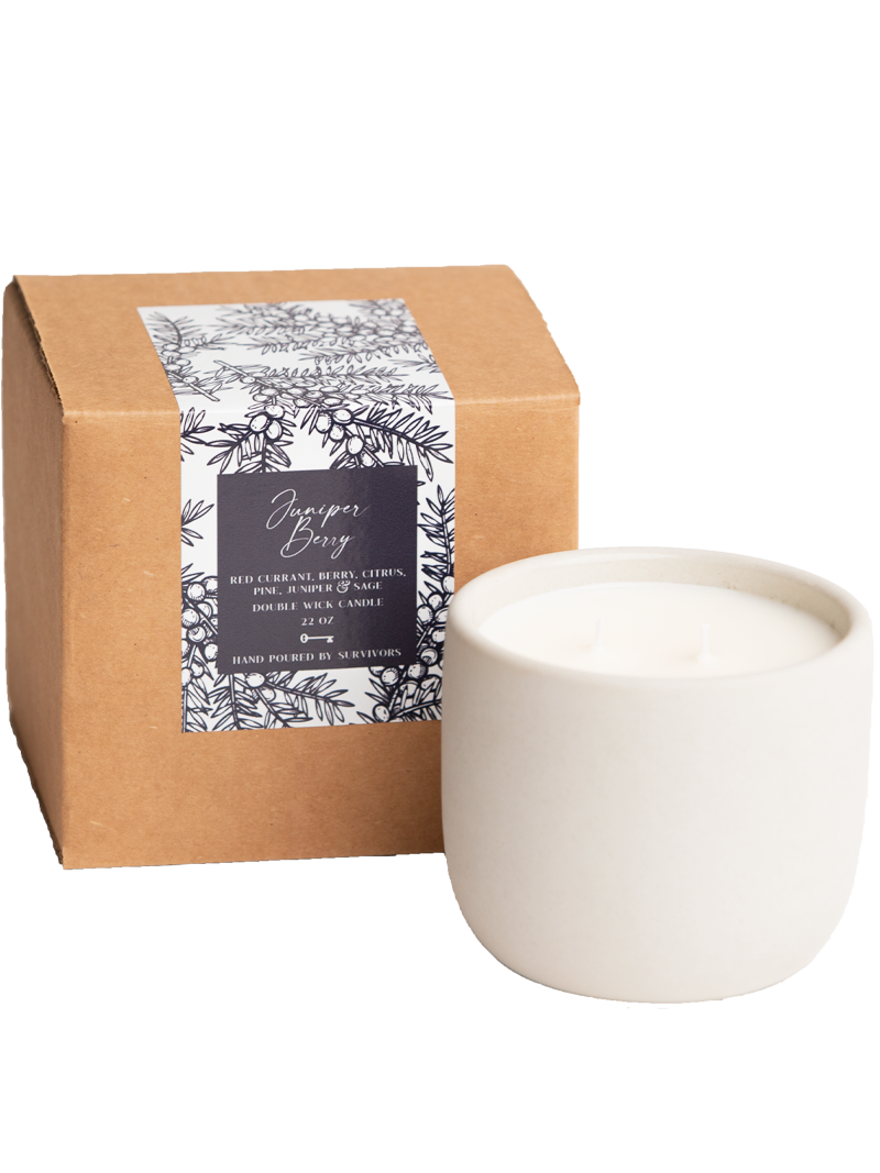 Juniper Berry Cement Candle