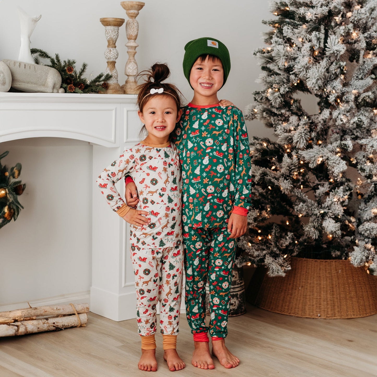 Christmas Blessings Kids Pajama Set – 2024 Edition (Green) — Final Stock