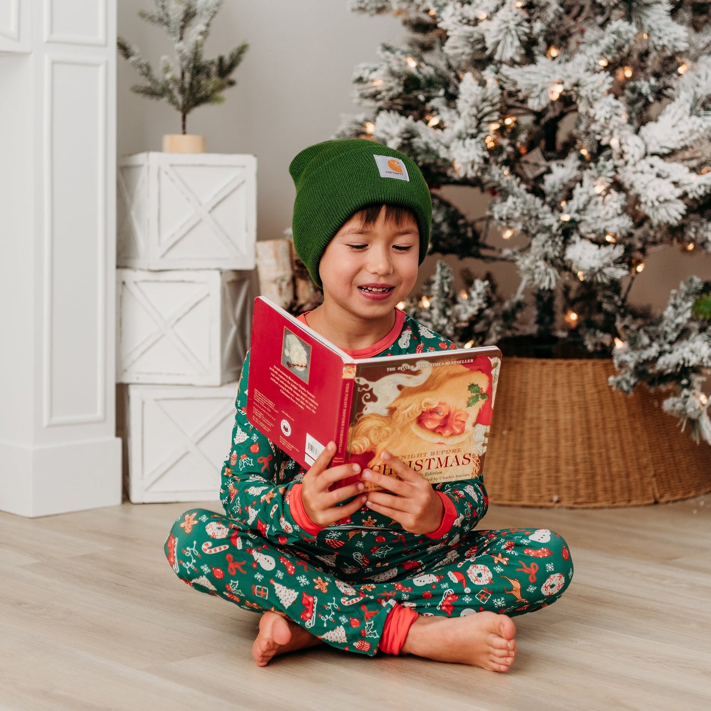 Christmas Blessings Kids Pajama Set – 2024 Edition (Green) — Final Stock