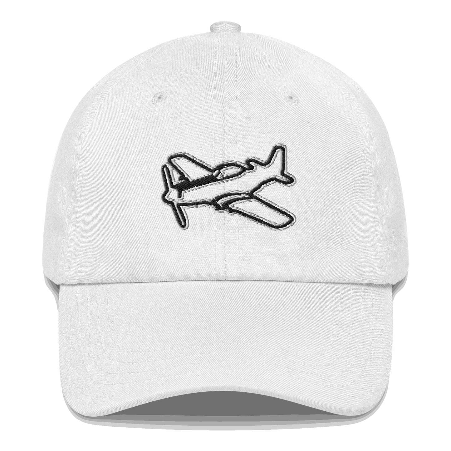 Aviation hat Rule the Sky Black and White Embroidered