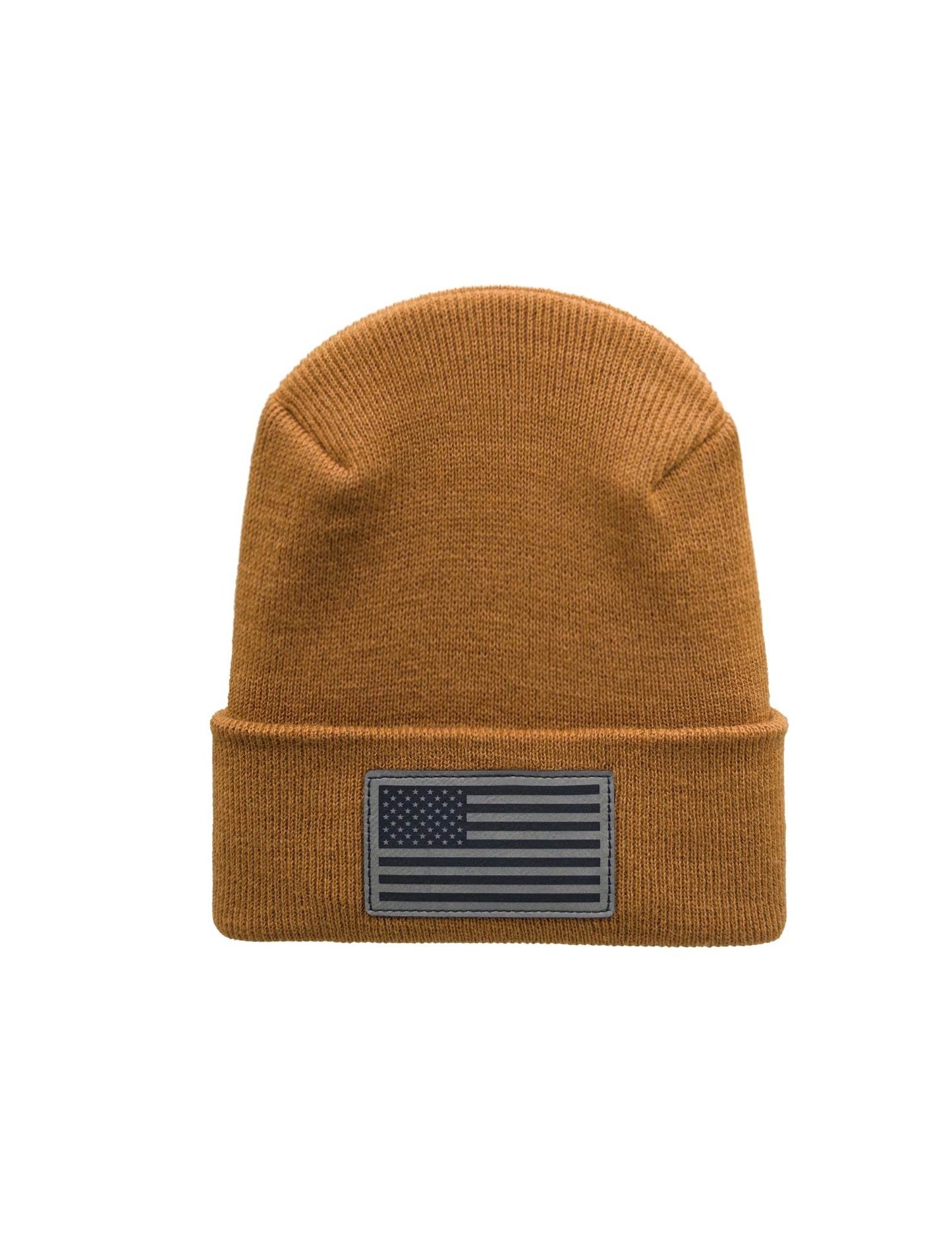 Haakwear American Flag Beanie, H Stitch Circular Knit Cuffed Beanie, Patented, Made in USA