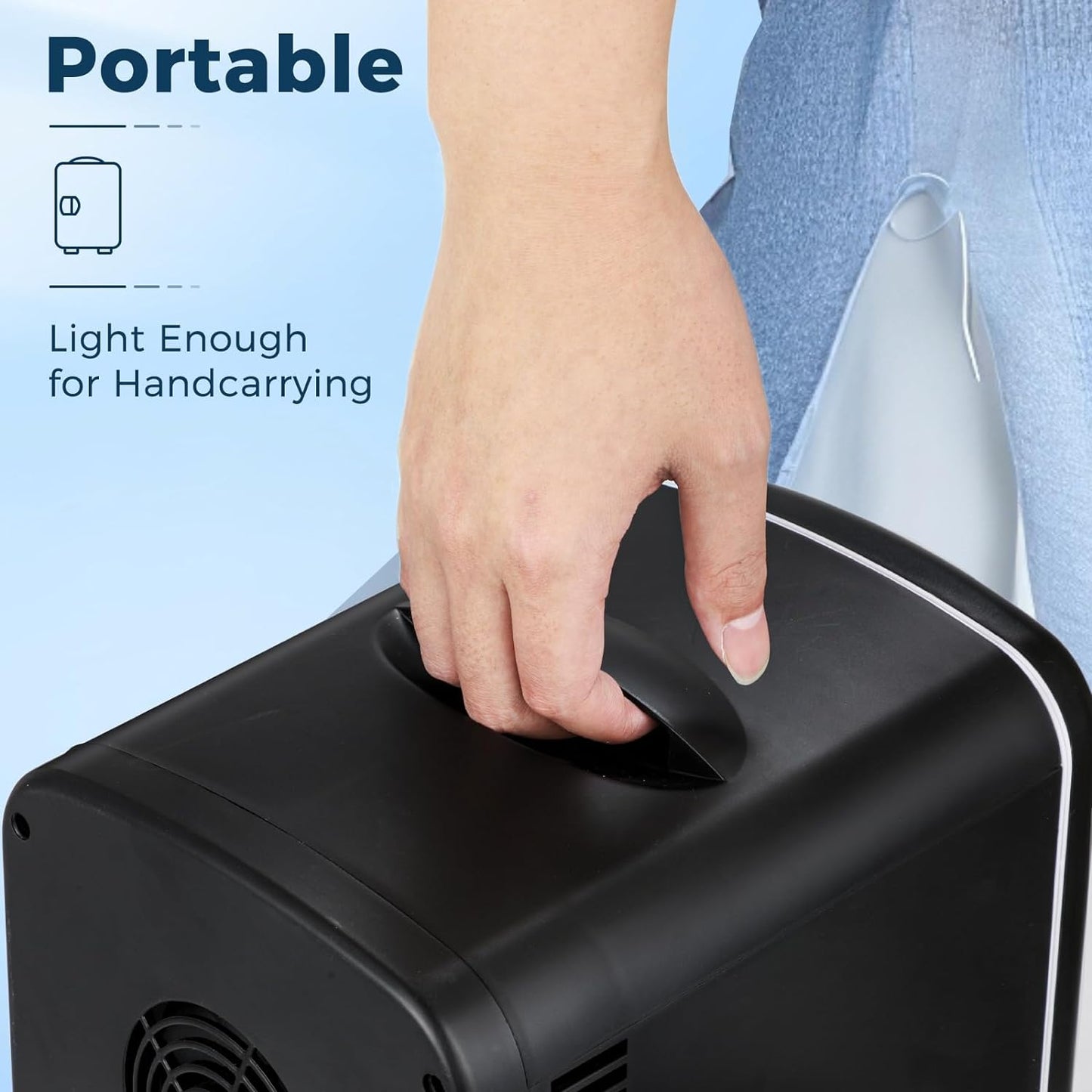 Compact Refrigerator, Portable Mini Fridge, Skin Care 4L Capacity/6 Cans F3404